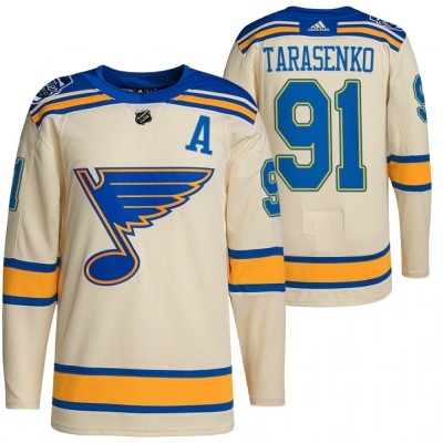 St. Louis St. Louis Blues #91 Vladimir Tarasenko Men's Adidas 2022 Winter Classic NHL Authentic Jersey Cream